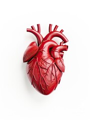 heart, 3D render, isolated white background - generative ai