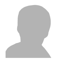 匿名の人物のシルエット　リアル　灰色