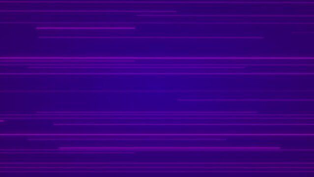 purple pink flowing lines new2D animation of glowing horizontal lines streaming across the screen. Deep vibrant purples technology backdrop , seamless loop abstract background 4k