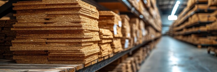 Osb Boards In Stock Chipboard Stacked On Pallets, Background Image, Background For Banner, HD