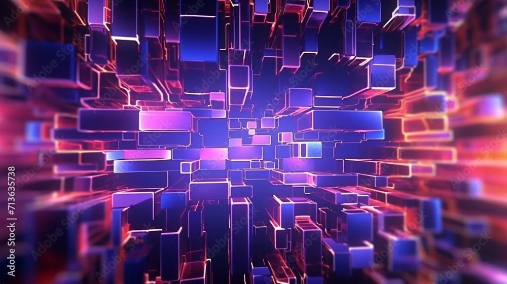 Wall mural abstract digital background can be used for technology ai generative