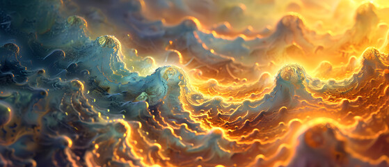 A fiery abstract nature scene, with vibrant colors and intense heat, captures the beauty and power of fire