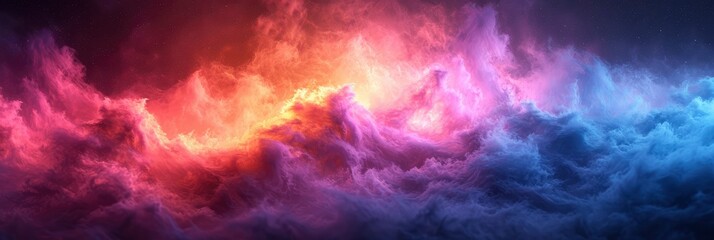 Fototapeta na wymiar Red Purple Blue Colors Fusion Gradient Background, Background Image, Background For Banner, HD