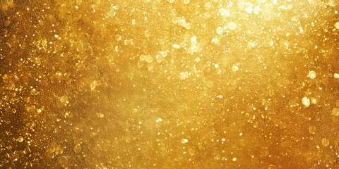 sparkling texture of a gold-colored surface with numerous glints and glistening spots scattered across.