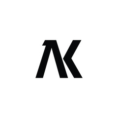 AK Letter Logo Design Template Vector. AK logo design template vector illustration. Modern letter AK logo design vector for business company