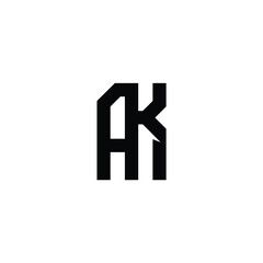 AK Letter Logo Design Template Vector. AK logo design template vector illustration. Modern letter AK logo design vector for business company