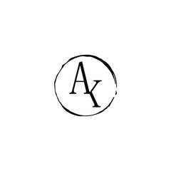 AK Letter Logo Design Template Vector. AK logo design template vector illustration. Modern letter AK logo design vector for business company