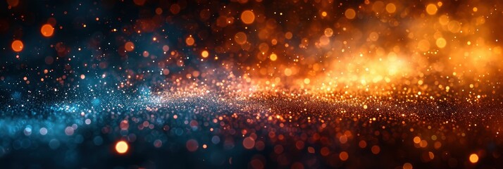 Fototapeta premium Teal Orange Color Gradient On Black Grainy, Background Image, Background For Banner, HD