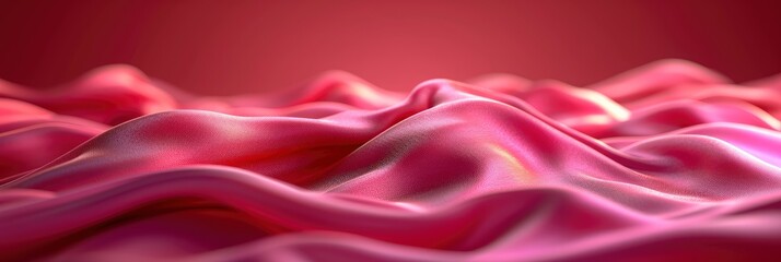 Obraz premium Viva Magenta Drapery Background Red Pink Gradient, Background Image, Background For Banner, HD