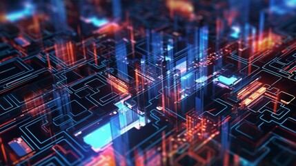 Abstract technology background Ai Generative