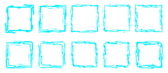 Futuristic Hud Frame Vector Collection