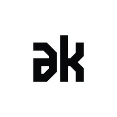 AK Letter Logo Design Template Vector. AK logo design template vector illustration. Modern letter AK logo design vector for business company