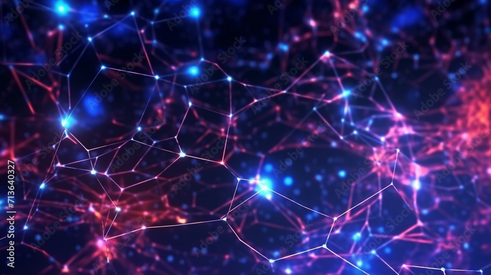 Wall mural abstract technology background ideal for neural net ai generative