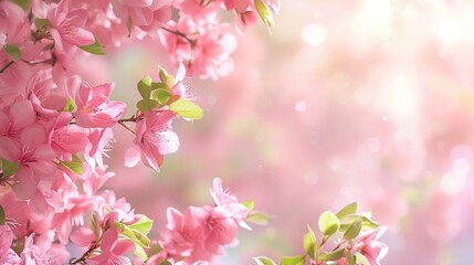 Obraz premium background space valentine nature pink floral for bouquet blossom wedding leaf flower text