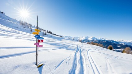 ski resort in the mountains