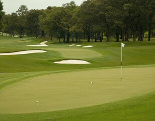 golf course in the green