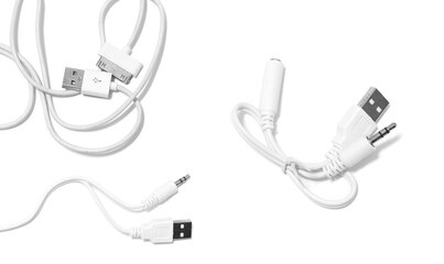 USB cable on a white background