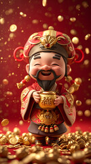 cute Chinese God of wealth