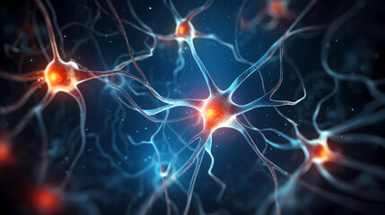 Virus cells abstract science concept, medical research background