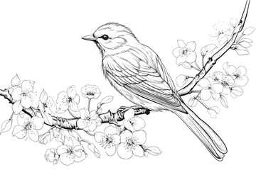 Vector art illustration Hummin bird Penguin narrow Falcon Swan Heron Woodpecker Seagull Blue Jay Cardinal Peacock Vulture Albatross Kiwi Kingfisher Canary Wren Magpie Osprey feather generative ai	