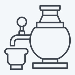 Icon Samovar. related to Russia symbol. line style. simple design editable. simple illustration