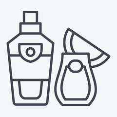 Icon Vodka. related to Russia symbol. line style. simple design editable. simple illustration