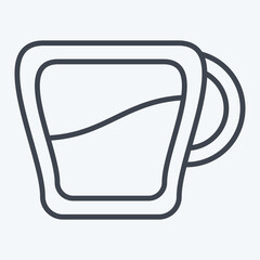 Icon Espresso. related to Coffee symbol. line style. simple design editable. simple illustration