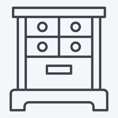 Icon Drawer. related to Vintage Decoration symbol. line style. simple design editable. simple illustration