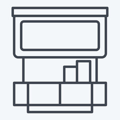 Icon Kitchen Shelves. related to Vintage Decoration symbol. line style. simple design editable. simple illustration