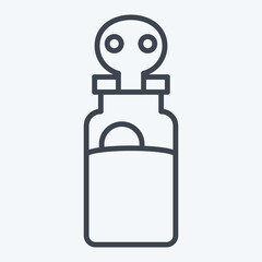 Icon Poison. related to Ninja symbol. line style. simple design editable. simple illustration