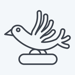 Icon Send Message. related to Ninja symbol. line style. simple design editable. simple illustration