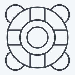 Icon Lifebuoy. related to Sea symbol. line style. simple design editable. simple illustration