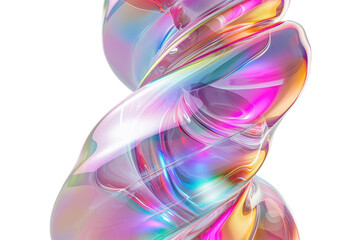 3d abstract gradient isolated on transparent background