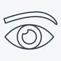 Icon Eyelashes. related to Cosmetic symbol. line style. simple design editable. simple illustration