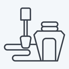 Icon Foundation. related to Cosmetic symbol. line style. simple design editable. simple illustration