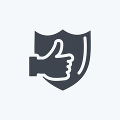 Icon Reliable. suitable for Feedback symbol. Glyph Style. simple design editable. design template vector. simple symbol illustration