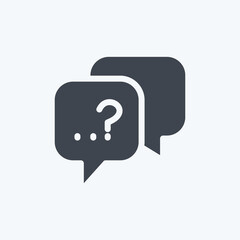 Icon Question. suitable for Feedback symbol. Glyph Style. simple design editable. design template vector. simple symbol illustration