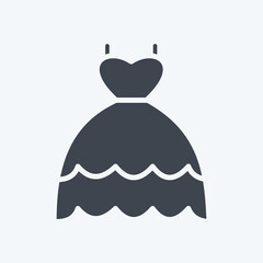 Icon Dress. suitable for Business symbol. glyph style. simple design editable. design template vector. simple symbol illustration
