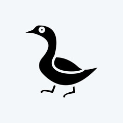 Icon Goose. suitable for Meat. glyph style. simple design editable. design template vector. simple illustration