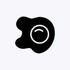 Icon Fried Egg. suitable for Meat. glyph style. simple design editable. design template vector. simple illustration