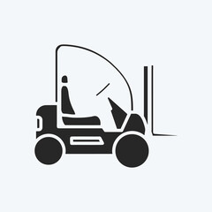 Icon Lifter Truck. suitable for education symbol. glyph style. simple design editable. design template vector. simple illustration