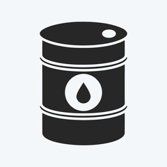 Icon Oil Barrel. suitable for education symbol. glyph style. simple design editable. design template vector. simple illustration