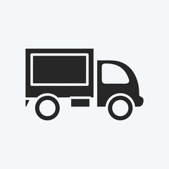 Icon Truck. suitable for education symbol. glyph style. simple design editable. design template vector. simple illustration