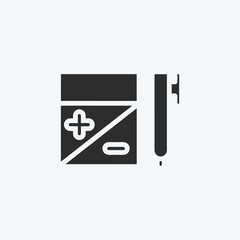 Icon Budget. suitable for education symbol. glyph style. simple design editable. design template vector. simple illustration