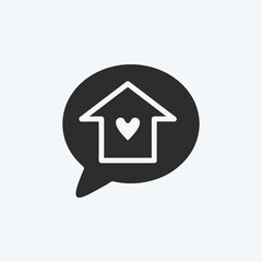 Icon Dream House. suitable for education symbol. glyph style. simple design editable. design template vector. simple illustration