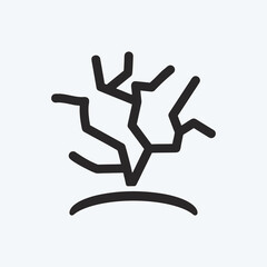 Icon Coral Reefs. suitable for education symbol. glyph style. simple design editable. design template vector. simple illustration