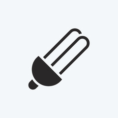Icon Eco Bulb. suitable for education symbol. glyph style. simple design editable. design template vector. simple illustration