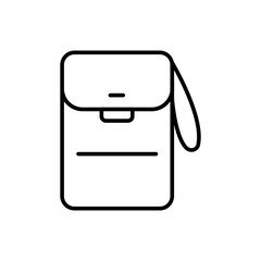 Pocket bag outline icons, minimalist vector illustration ,simple transparent graphic element .Isolated on white background