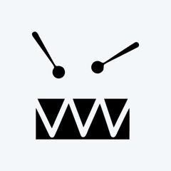 Icon Toy Drum. suitable for Kids symbol. glyph style. simple design editable. design template vector. simple illustration