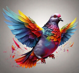 Lovely colorful birds background bird Generative AI Photo